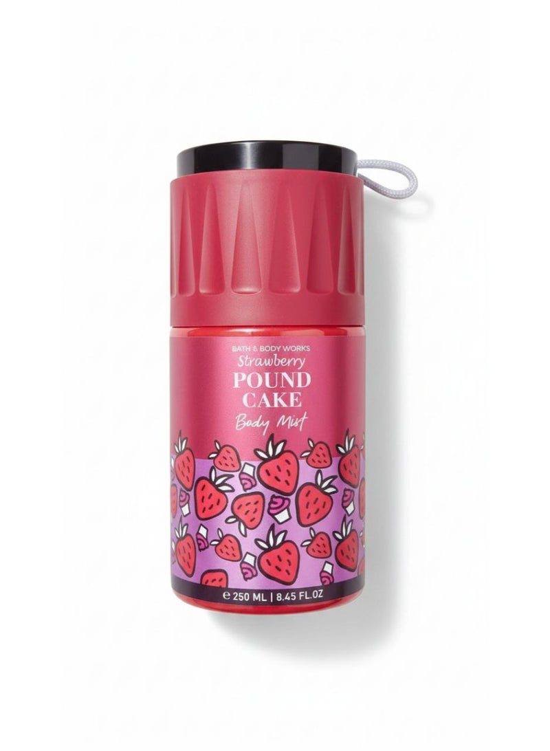 باث آند بودي وركس بث اند بودي وركس ستروبري باوند كيك معطر جسم (بودي ميست) 250 مل - عطر سويت برائحة الفراولة الطازجة، الكيك الذهبي، والكريمة المخفوقة - يدوم طويلاً - Image 1